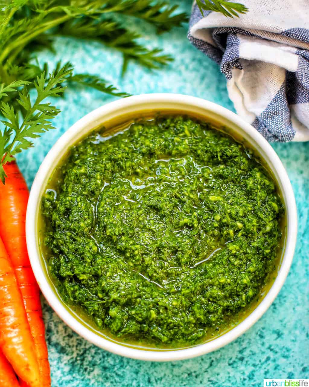 carrot top pesto