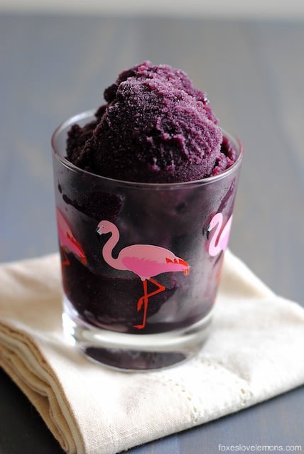 mulberry ginger sorbet