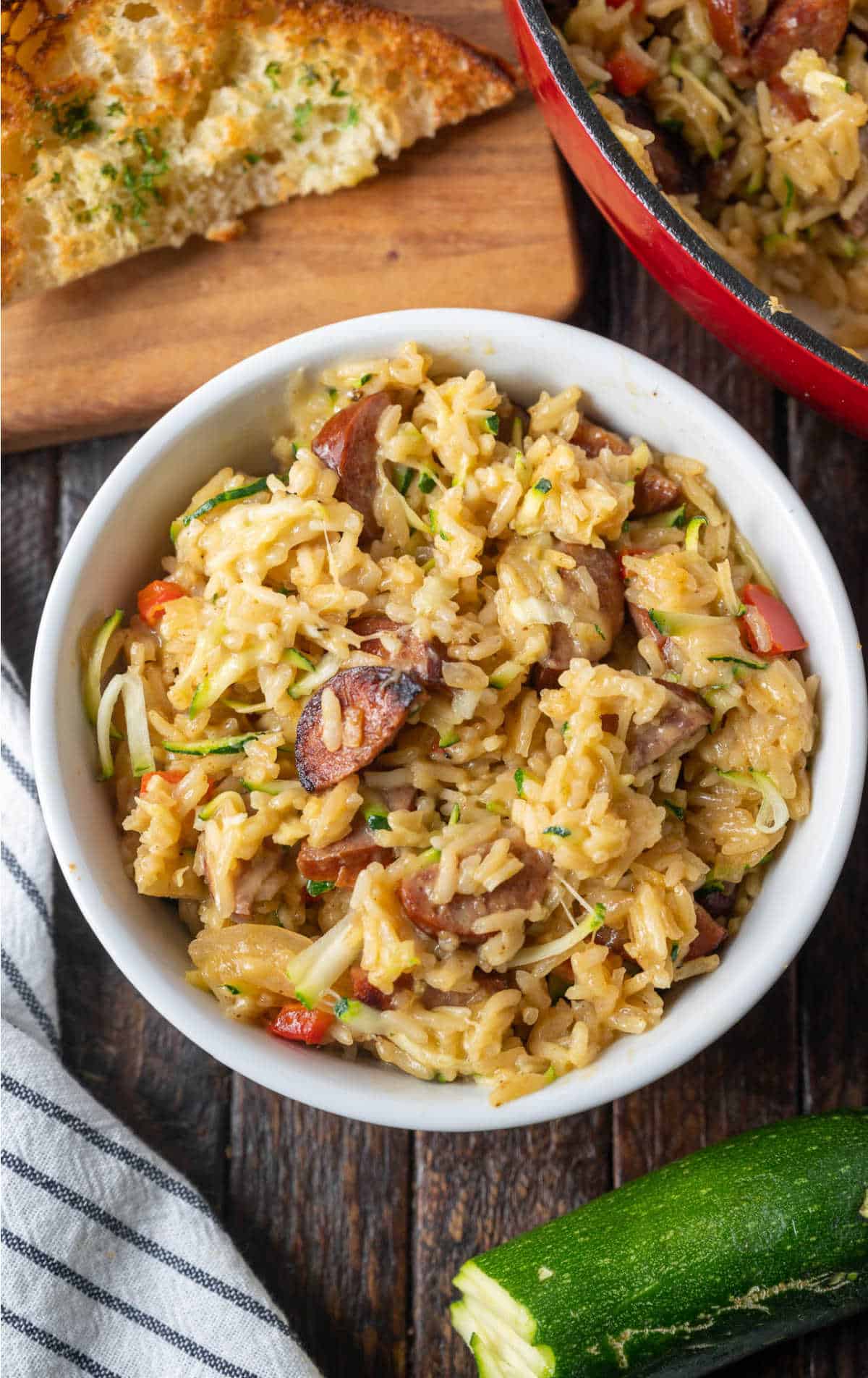 cheesy sausage and zucchini casserole