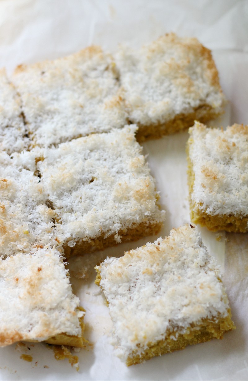 Mango Snack Cake with Toasted Coconut Crumb