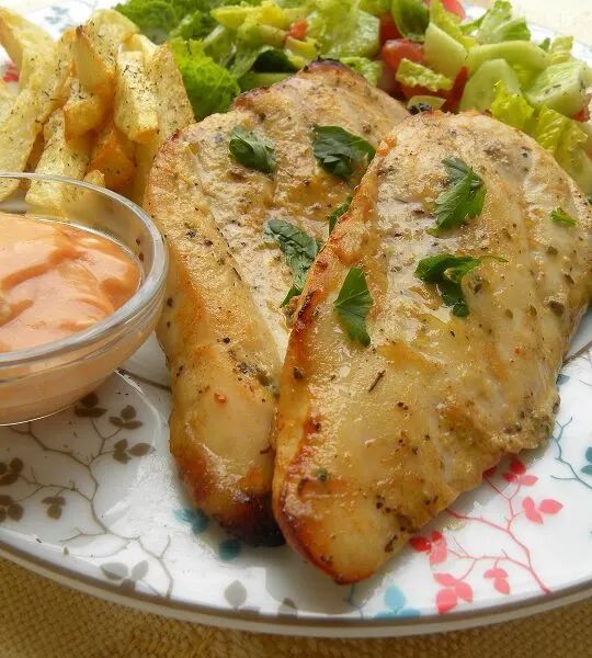 Honey and mustard baked chicken breast