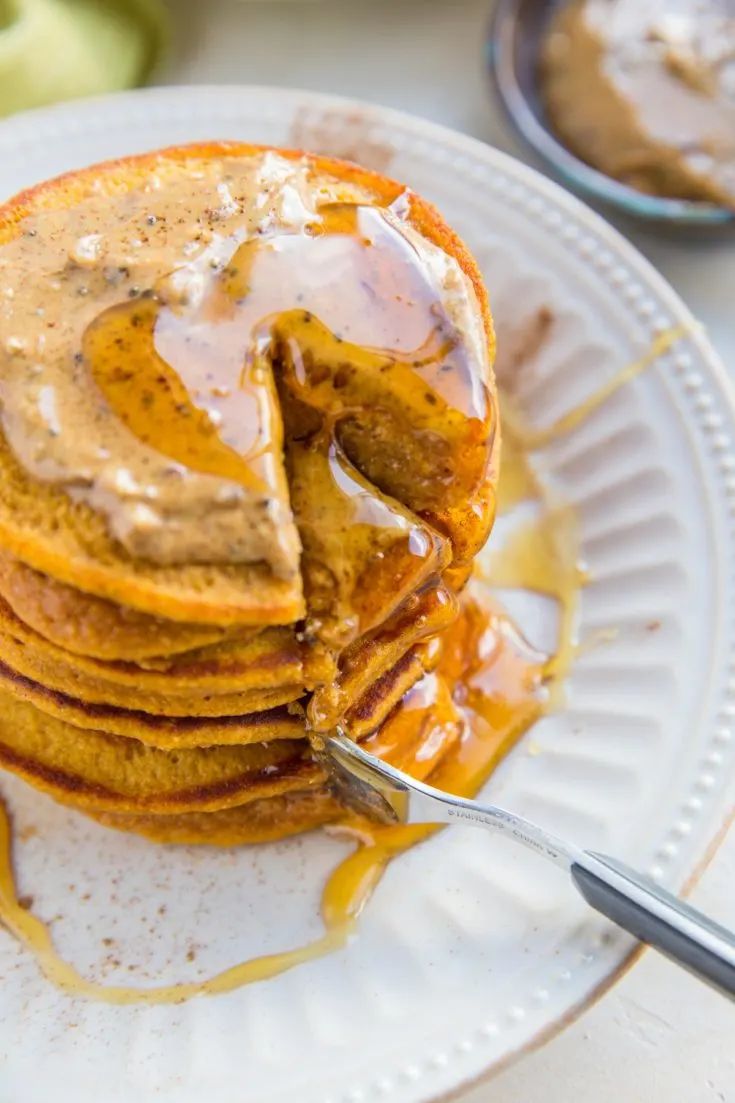 sweet potato rolled oat protein pancakes