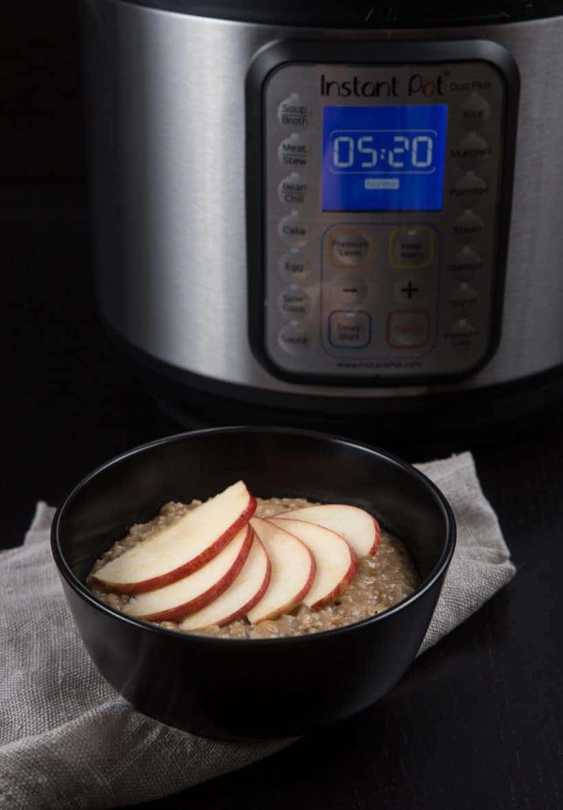 instant pot apple cinnamon oatmeal