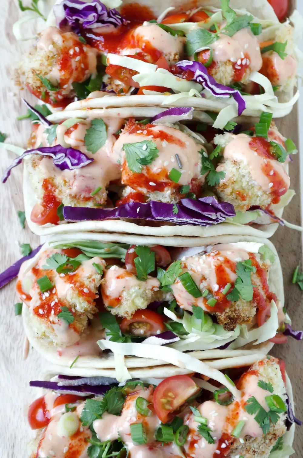baked cauliflower tacos