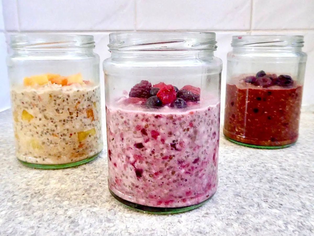 overnight oats and fruit