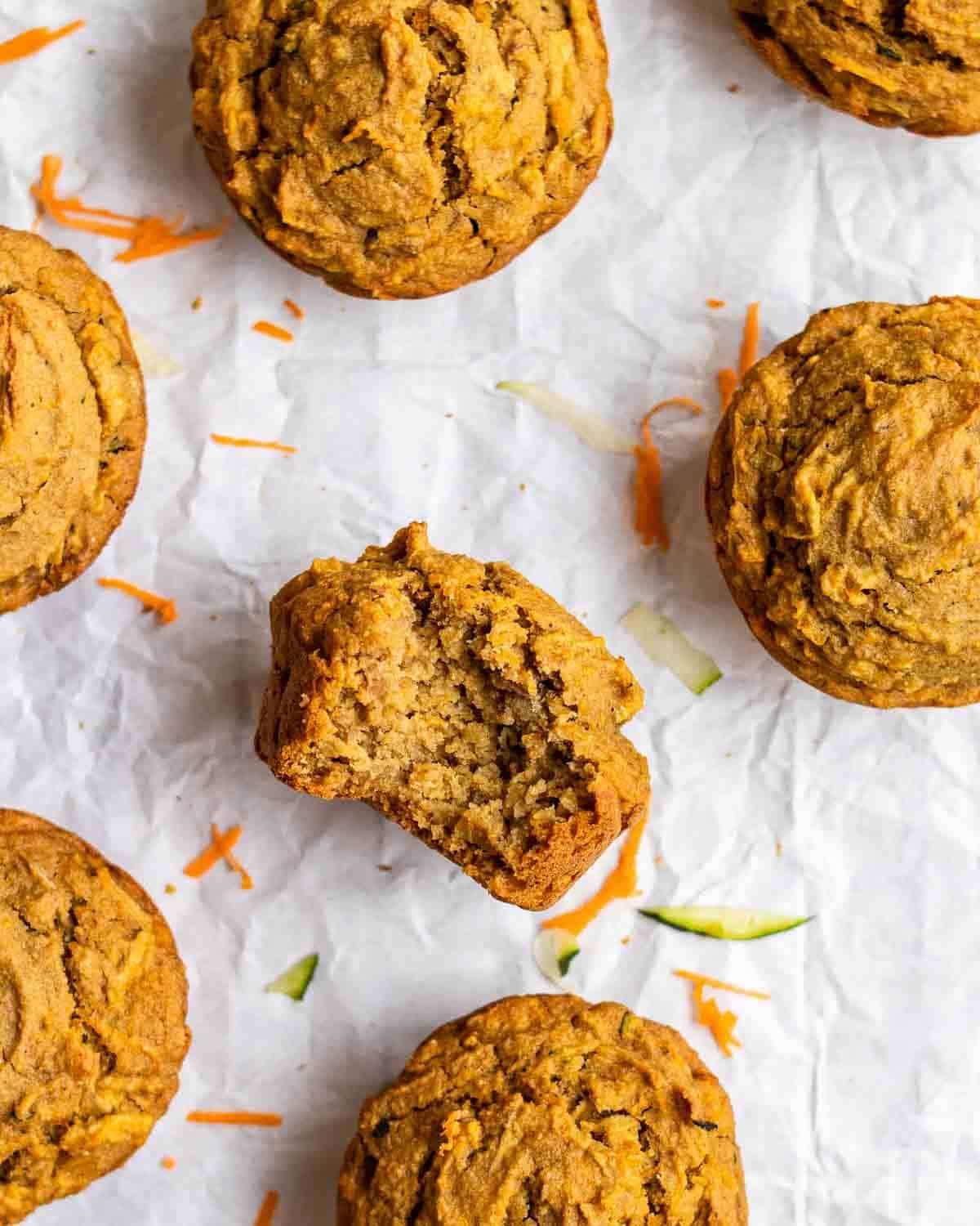 zucchini apple carrot muffins