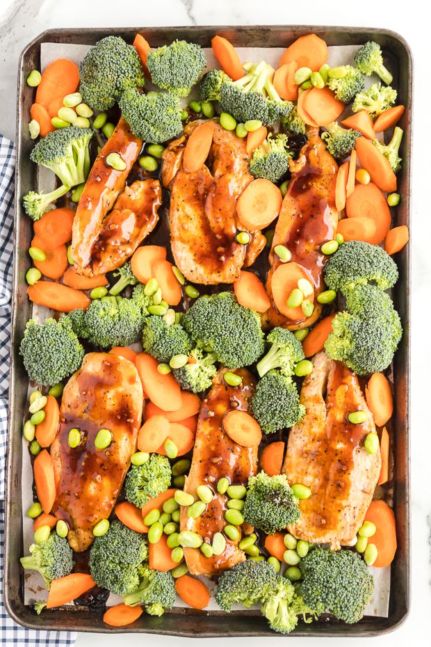 Teriyaki chicken sheet pan