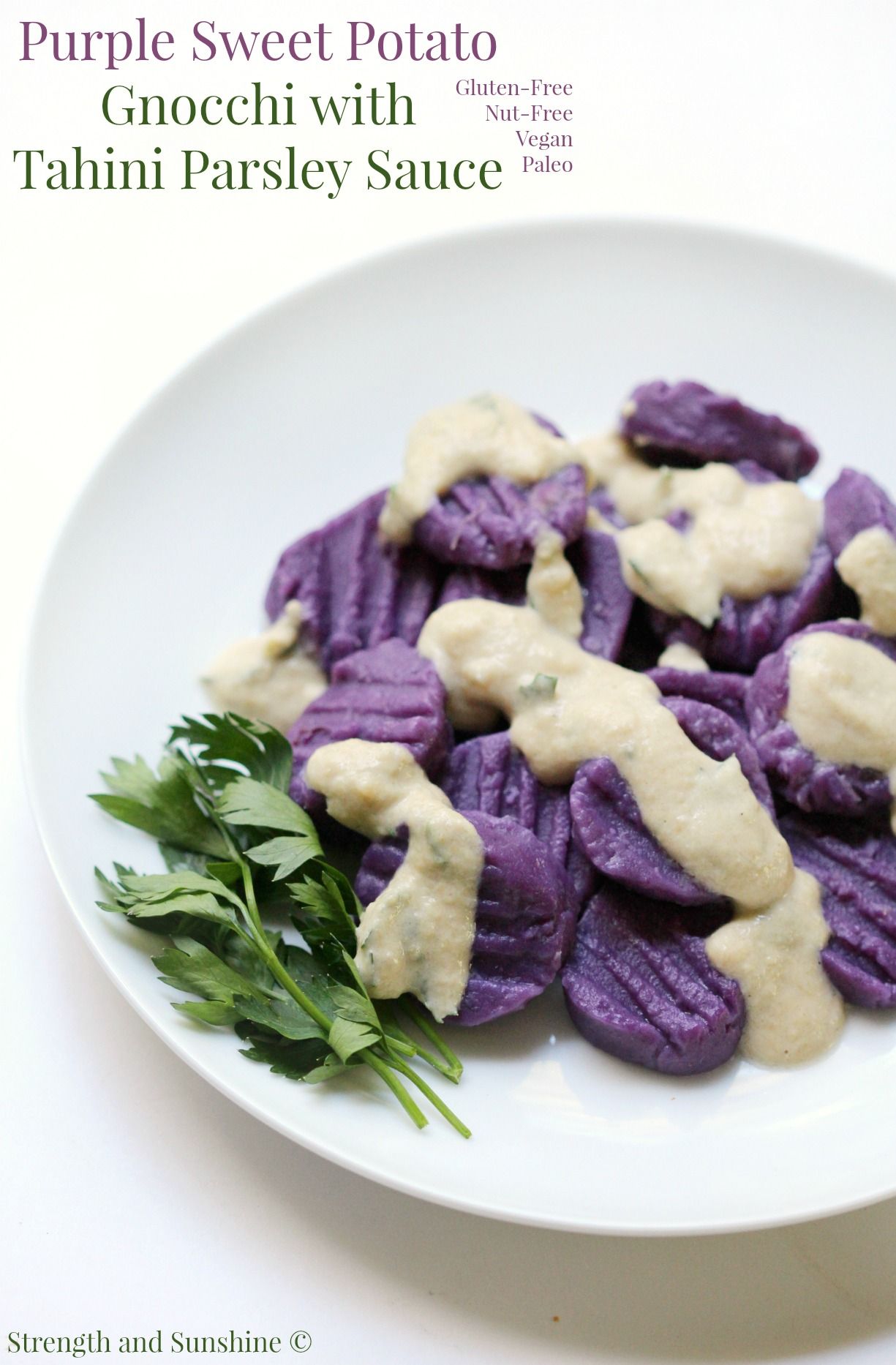 purple sweet potato gnocchi