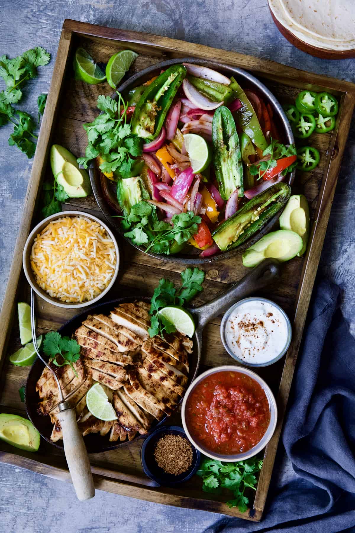 grilled chicken fajitas