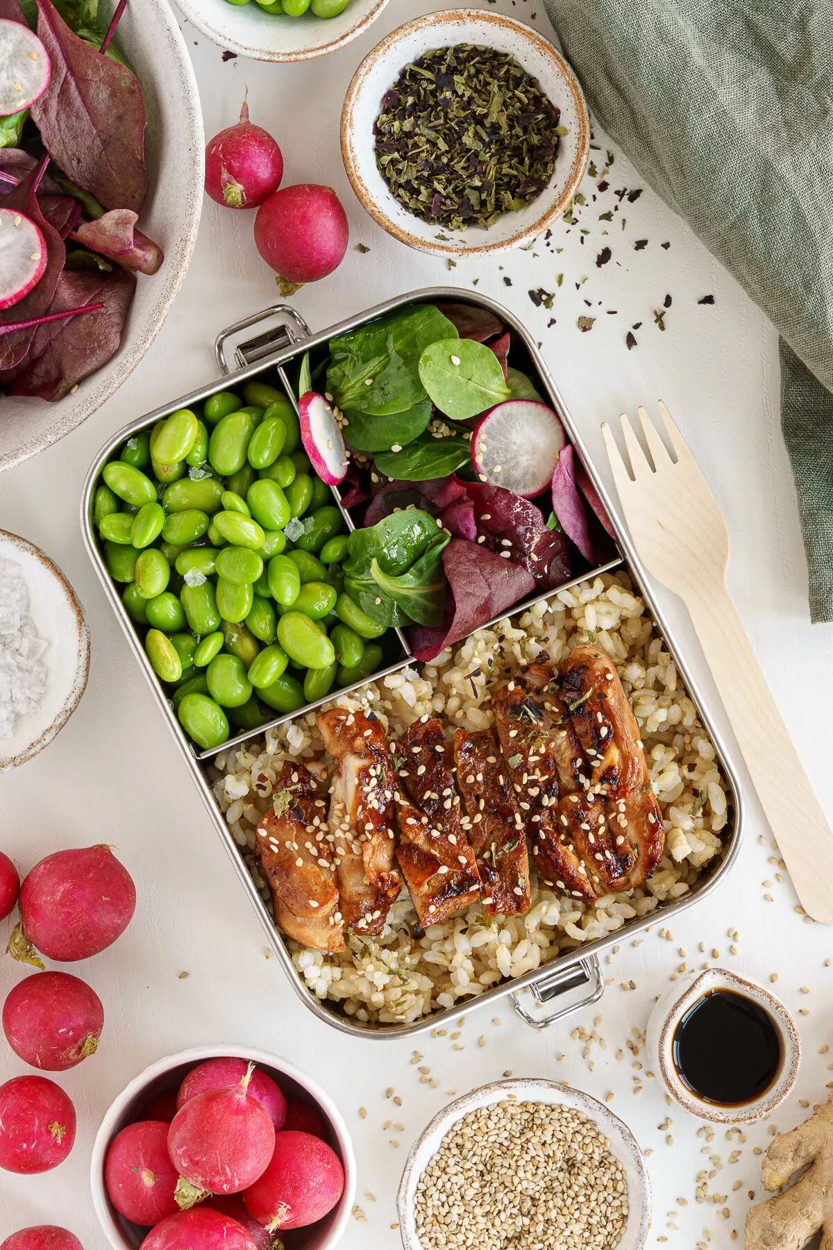 chicken teriyaki bento bowl