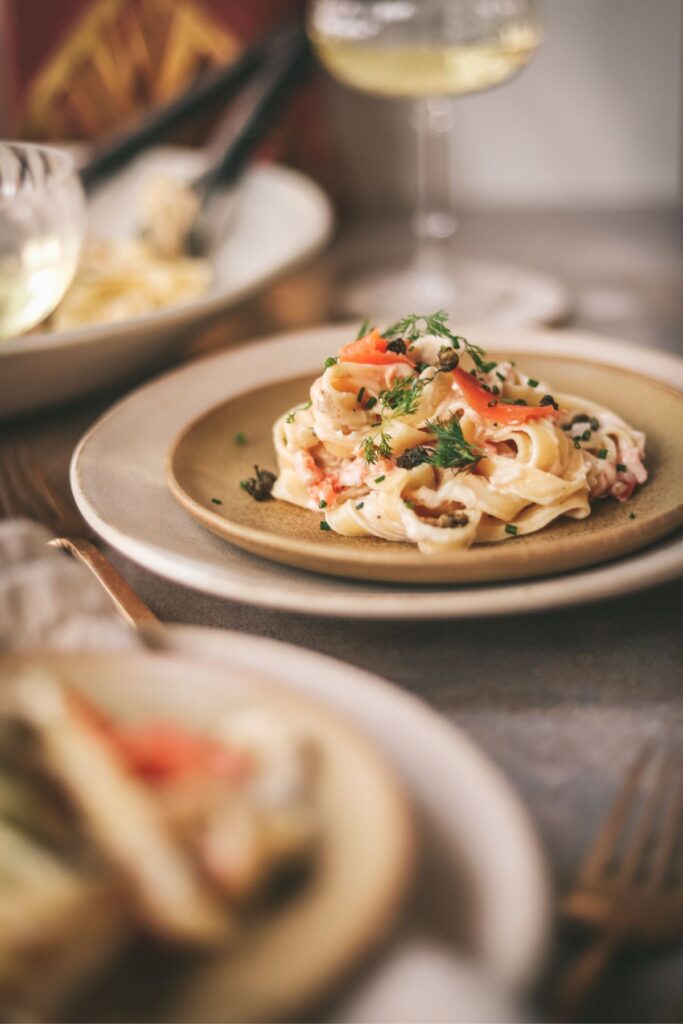 smoked salmon pasta