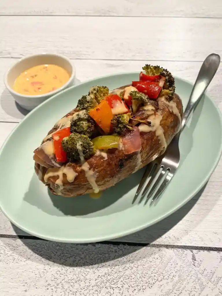 veggie loaded baked potato