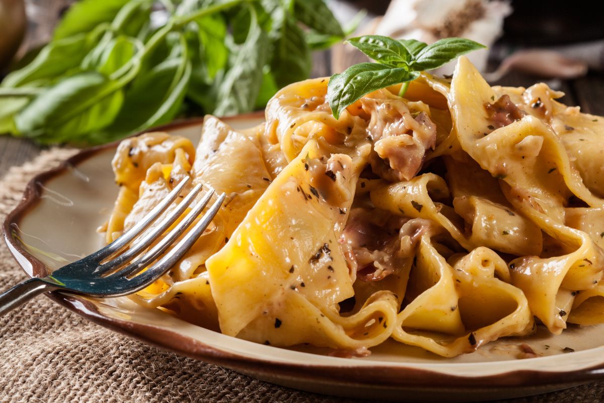 pappardelle with veal and pork ragu