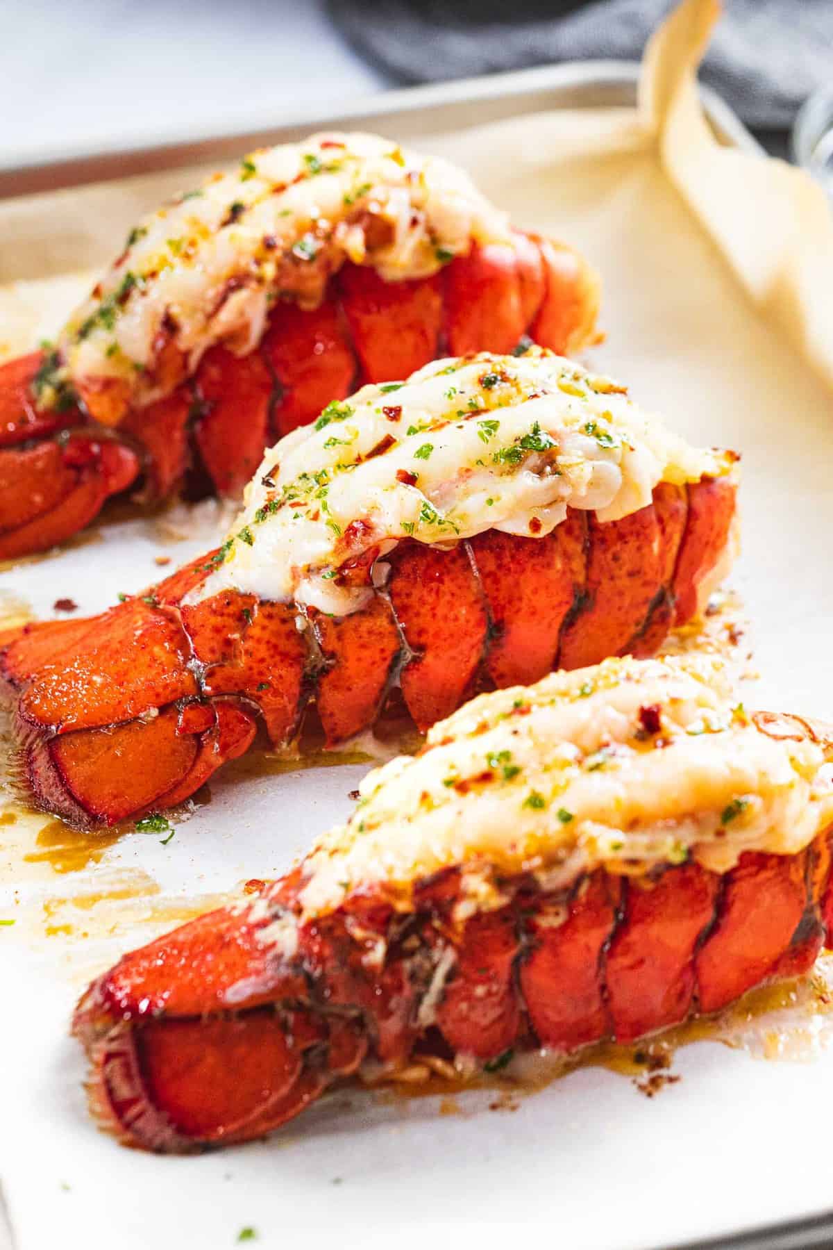 lobster tail with garlic butter