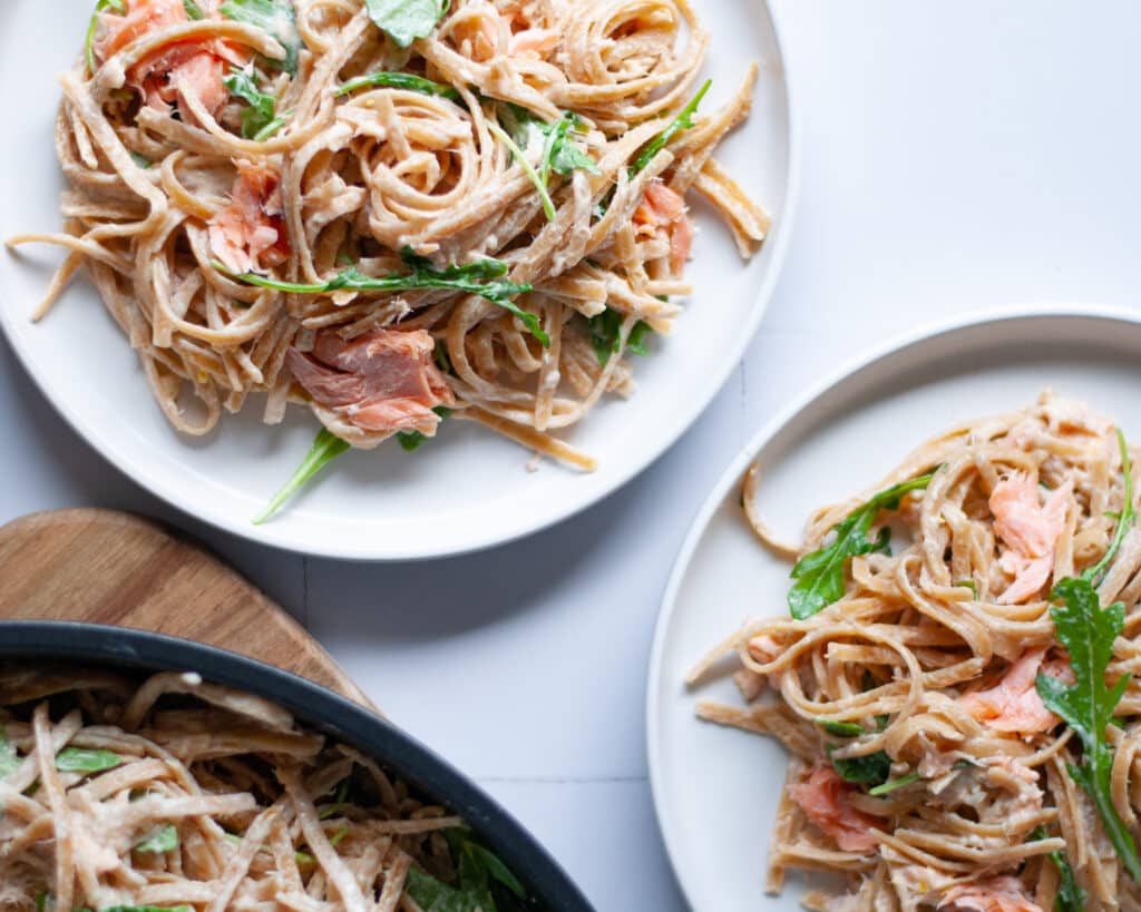 creamy pasta with smoked salmon