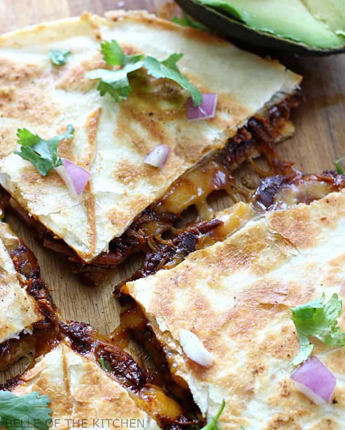 bbq chicken quesadillas