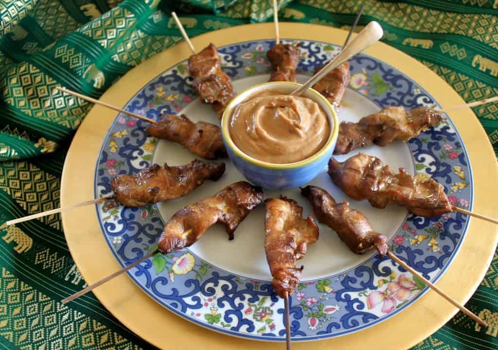 chicken satay with peanut sauce