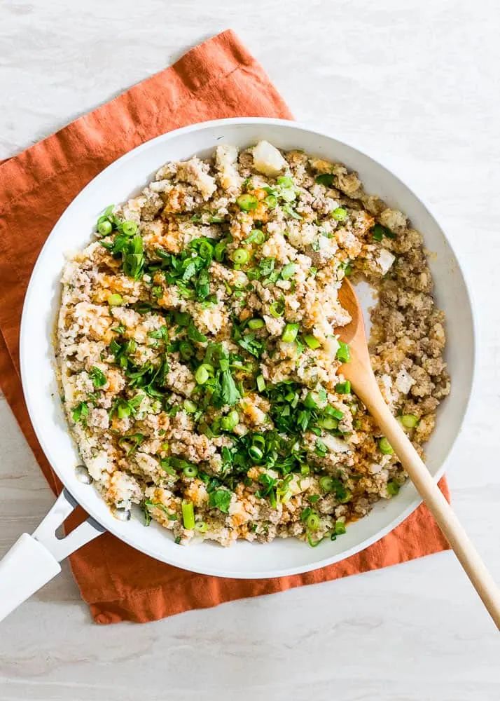 turkey cauliflower skillet