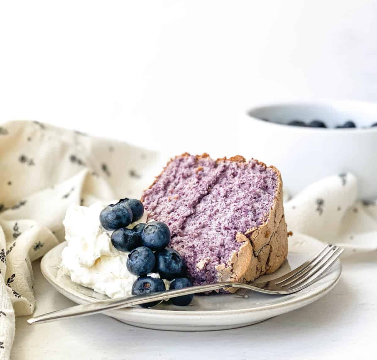 Blueberry Angel Food Cake