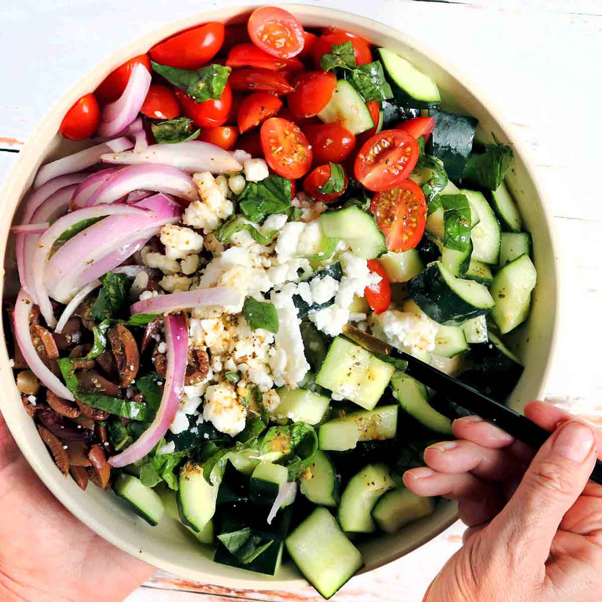 Greek cucumber salad