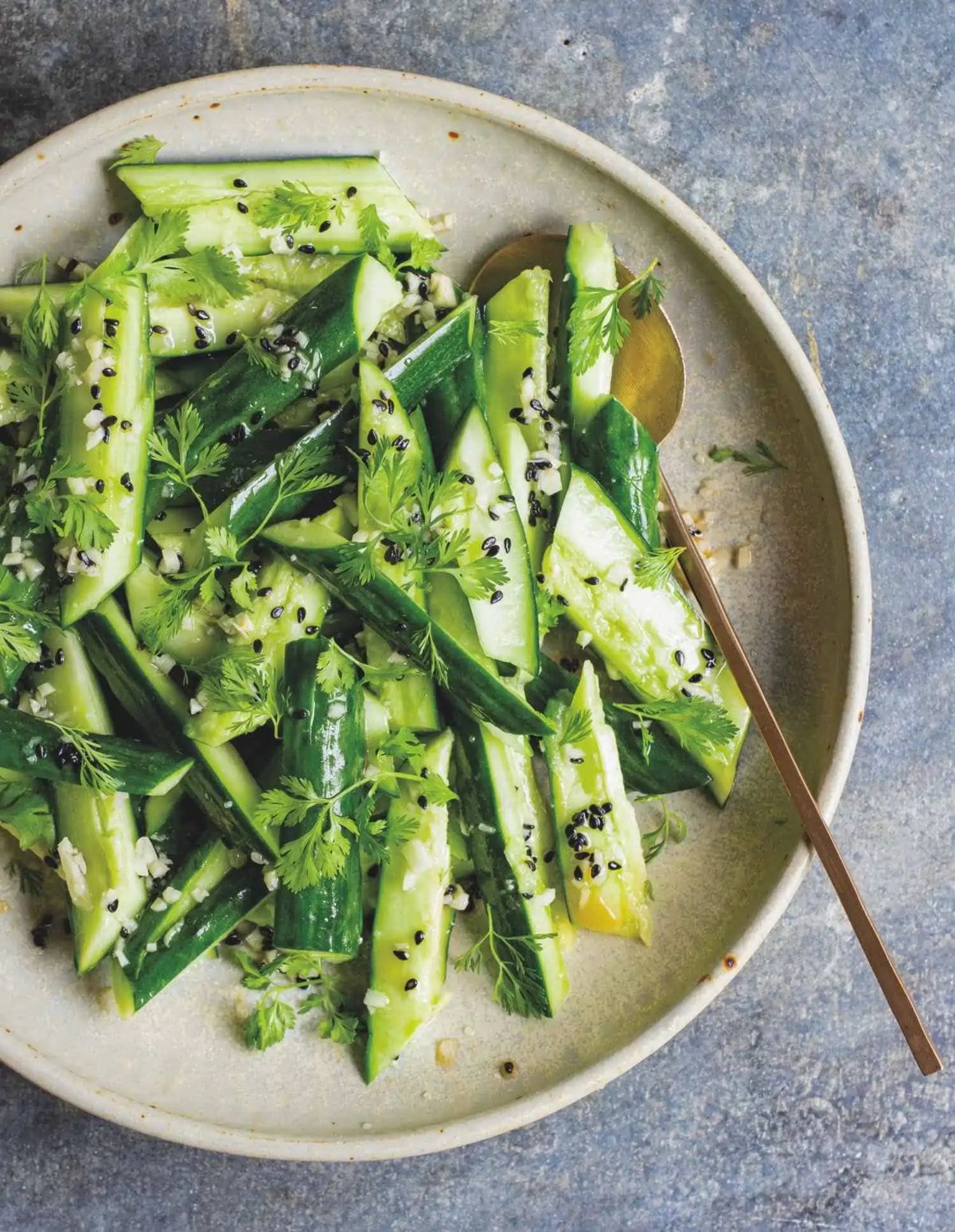 smashed cucumber salad