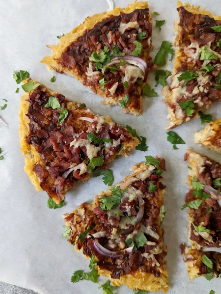 BBQ chicken crust pizza