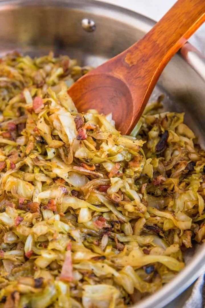 carmelized cabbage with bacon