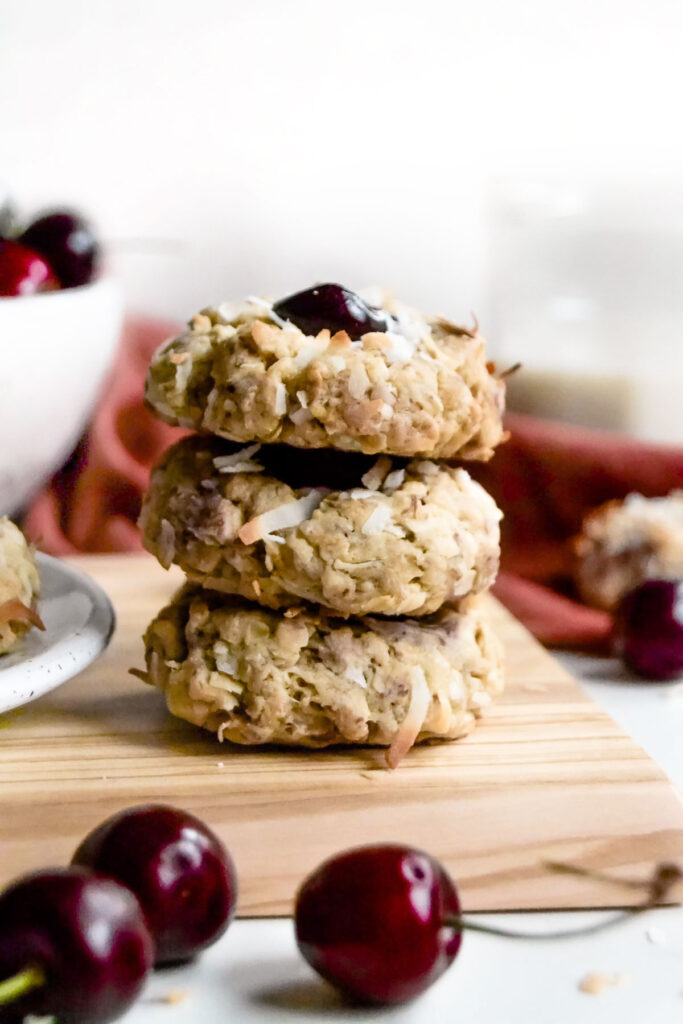 toasted coconut cherry cookies
