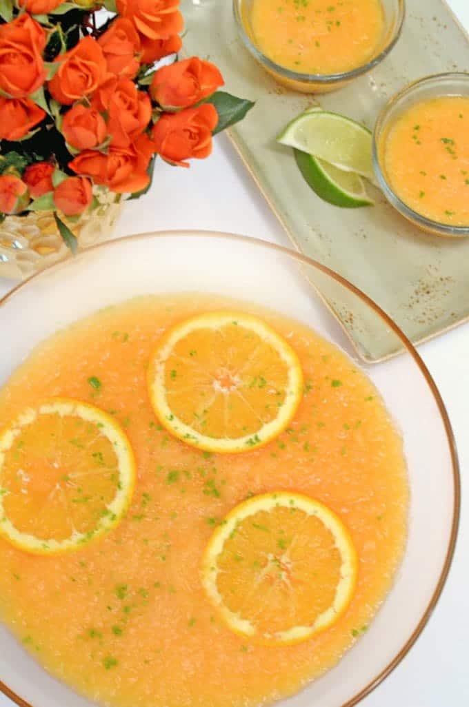 chilled cantaloupe soup