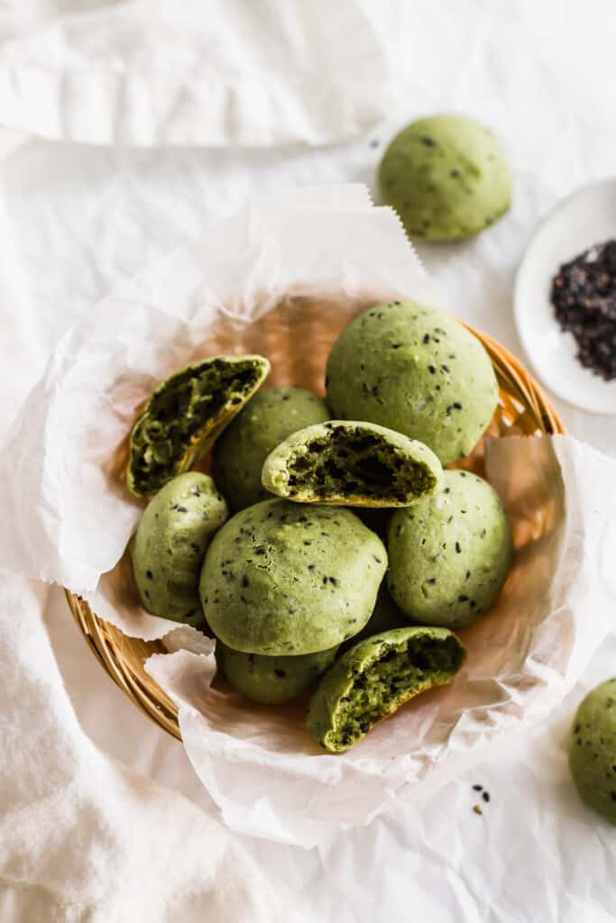 matcha mochi bread