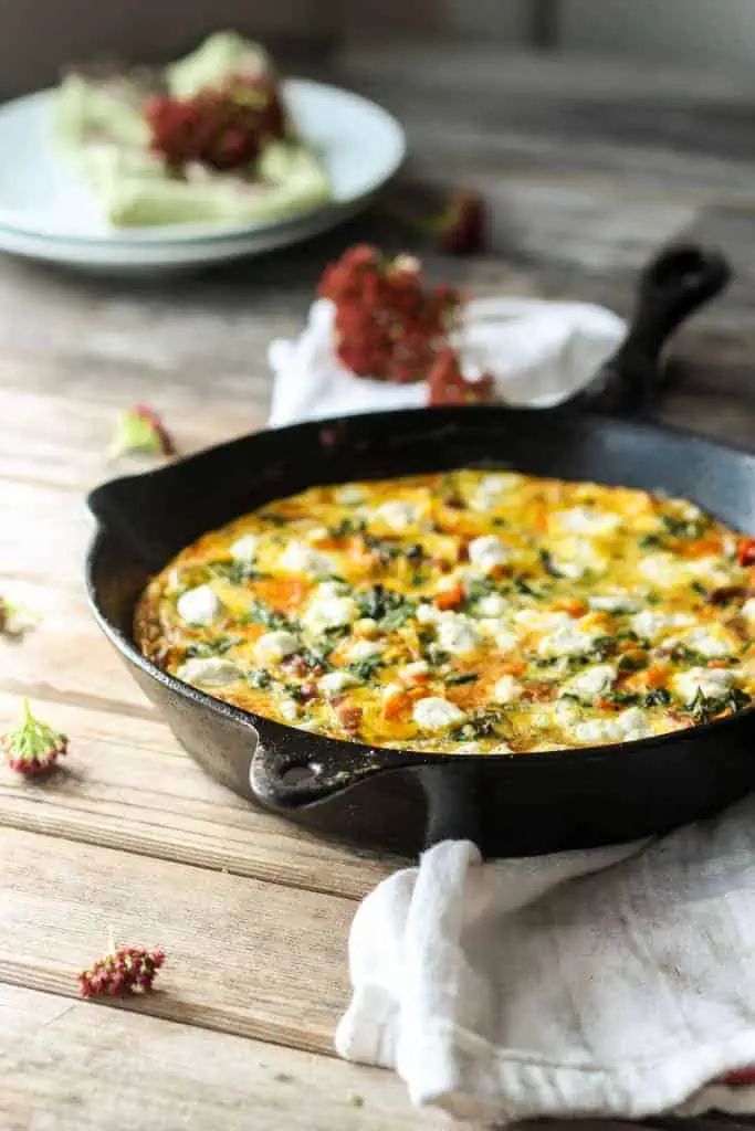 butternut squash, bacon, kale and frittata