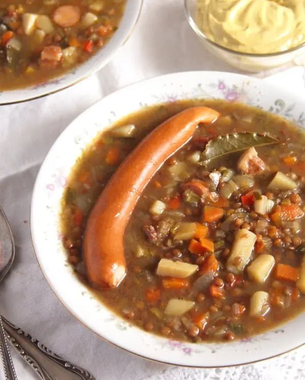 German lentil soup