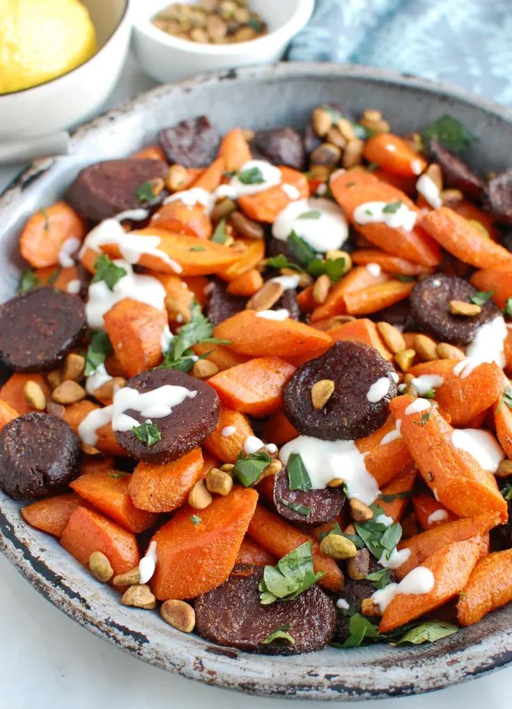 roasted carrots and tahini