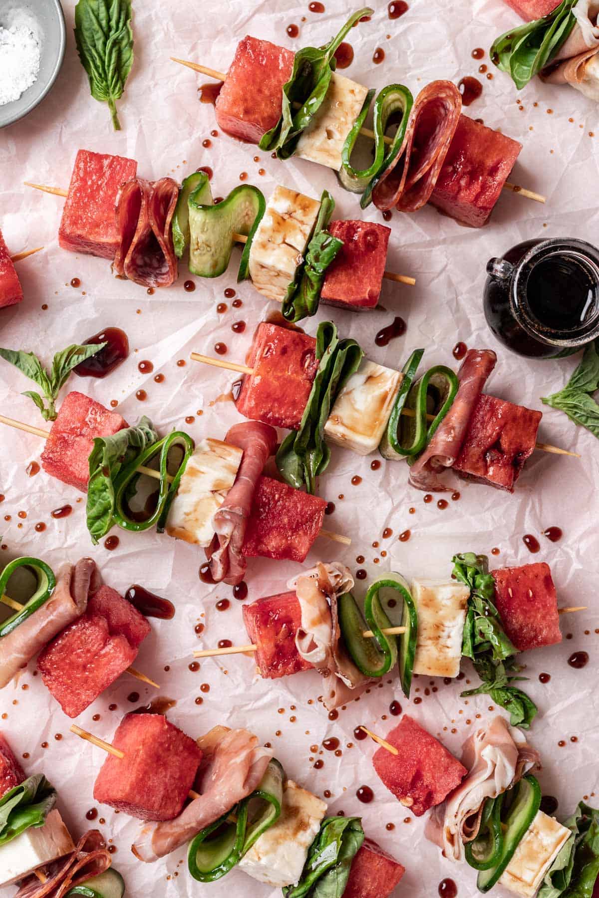 watermelon feta skewers