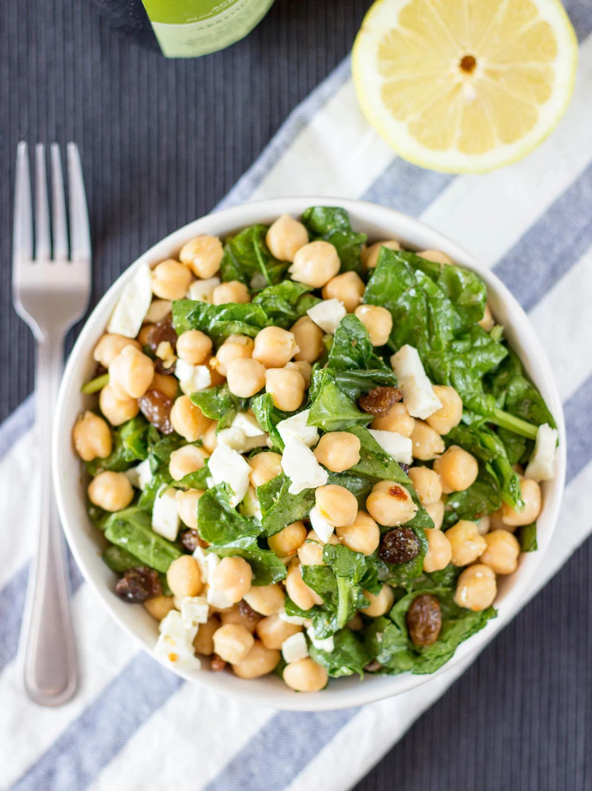 chickpea spinach salad