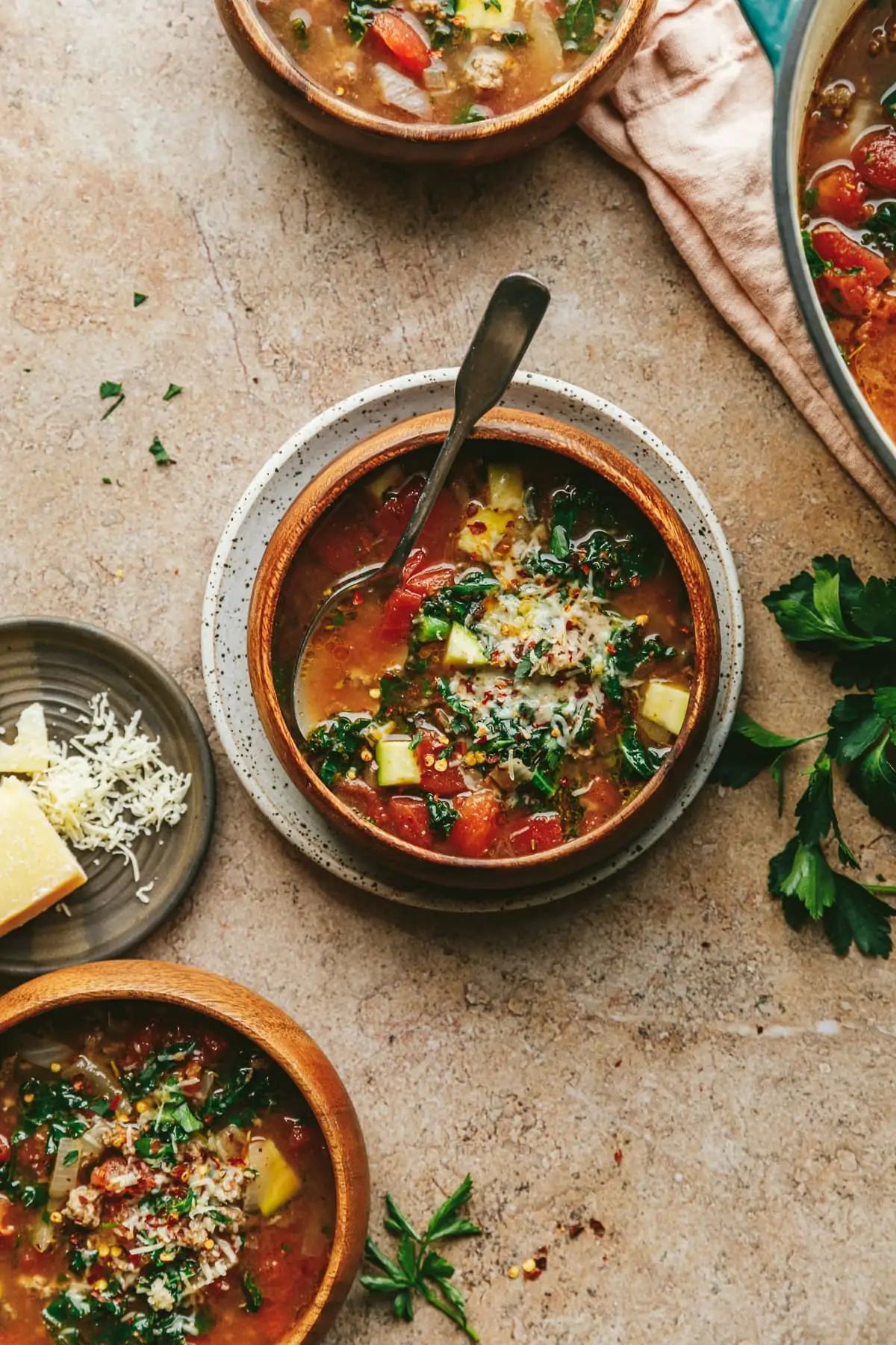 tuscan soup with beef and vegetables