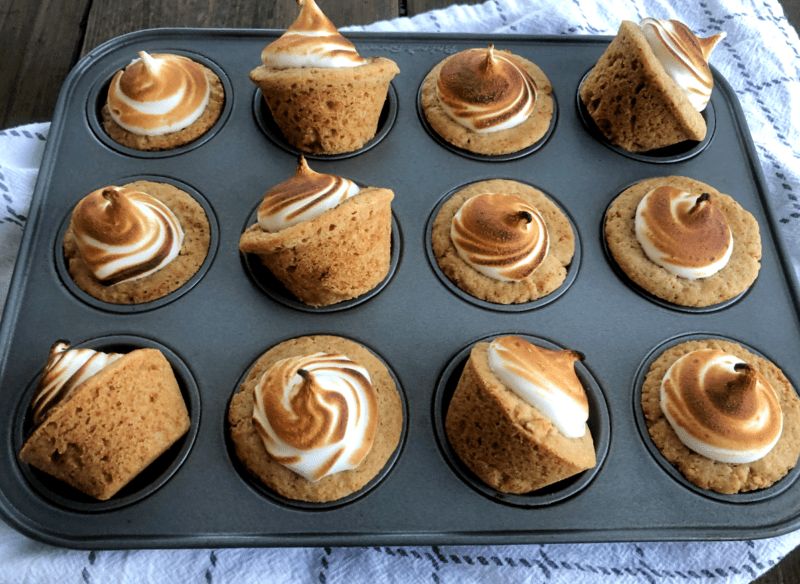 smores meringue cups