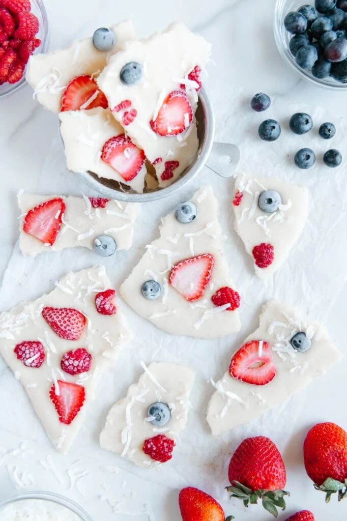 frozen yogurt bark