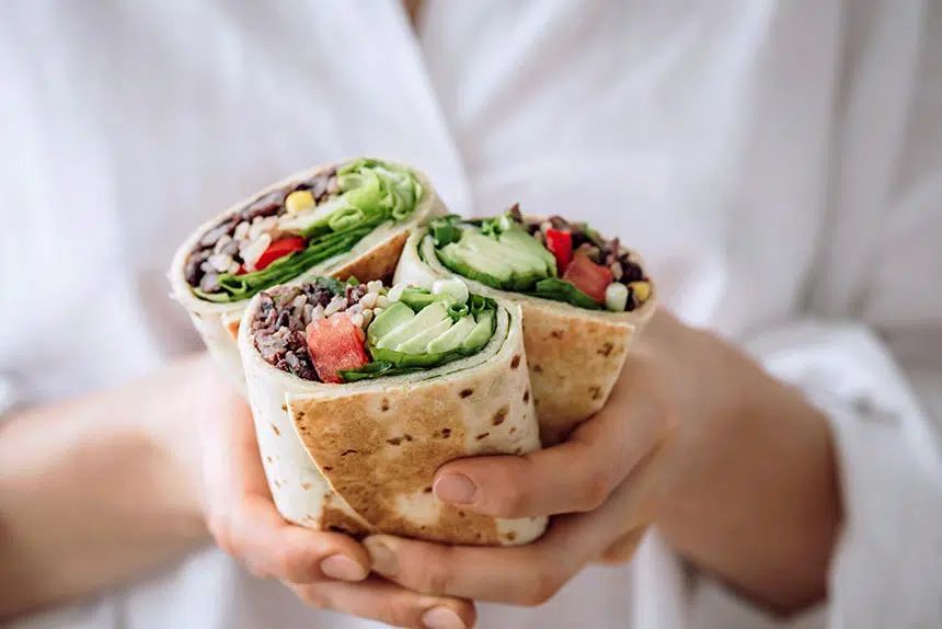 vegan bean burrito