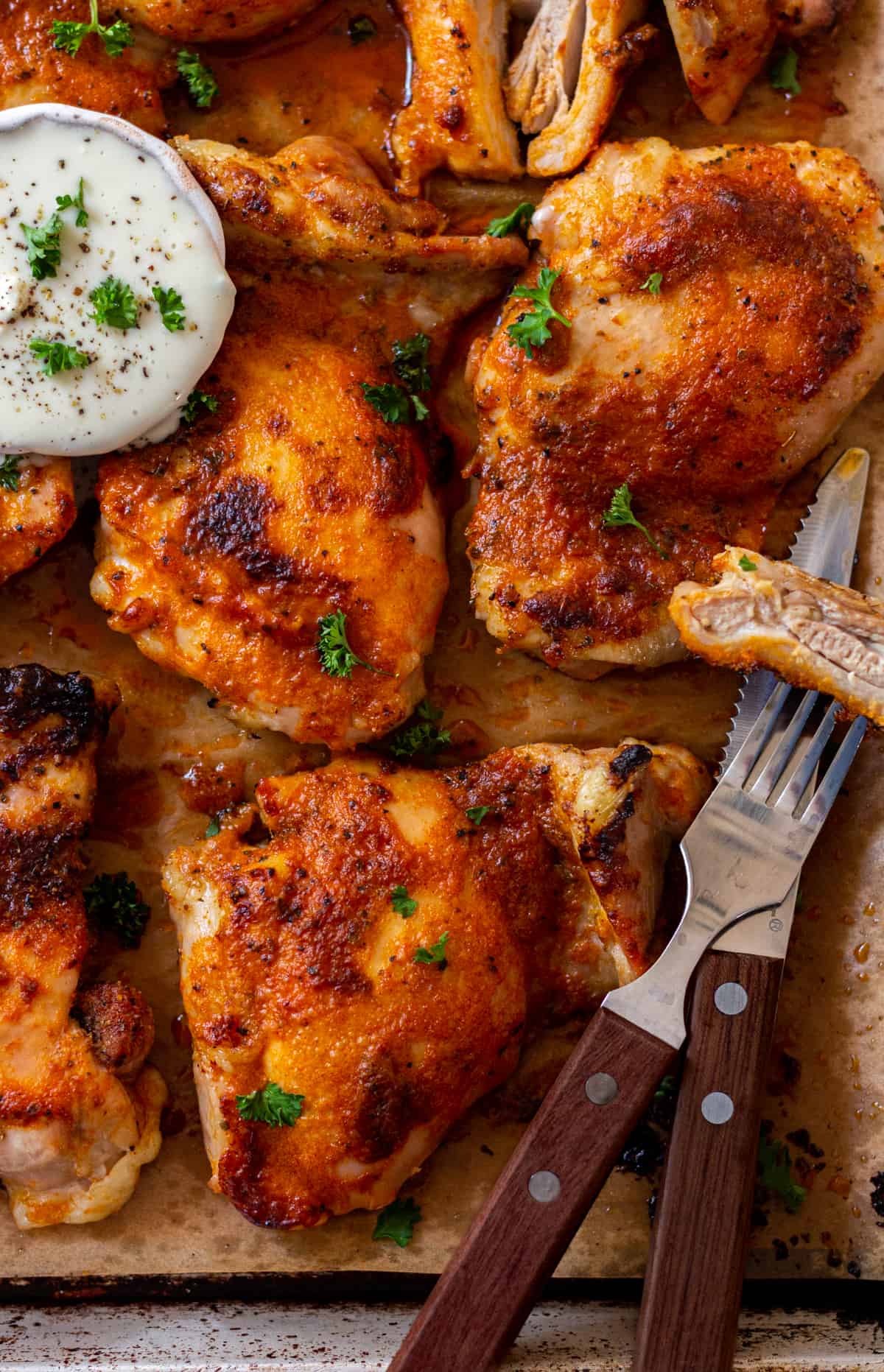 baked buffalo chicken thighs