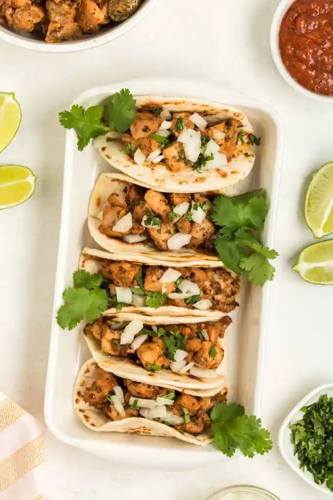 marinated chicken tacos