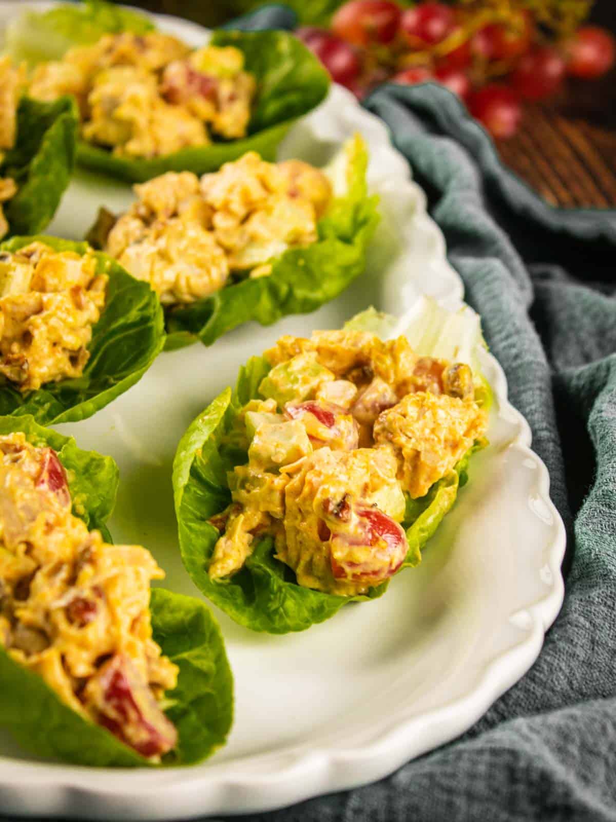 curry chicken salad with grapes