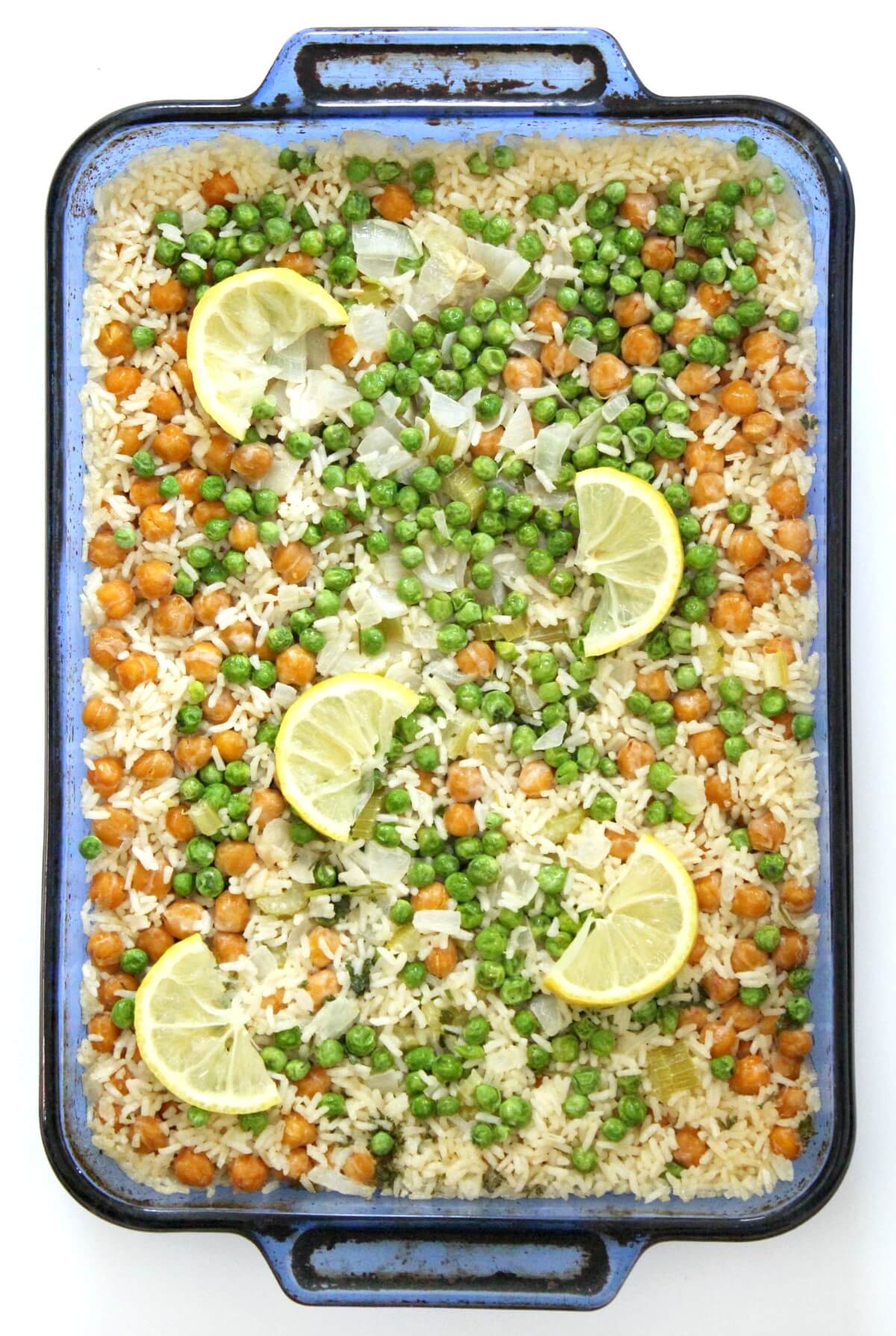 lemon chickpea and rice casserole