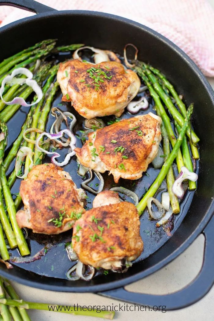 one pan chicken paprika chicken and asparagus