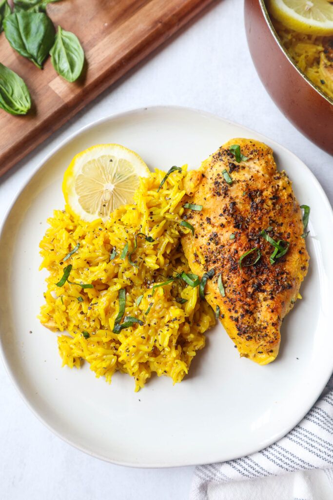 lemon herb chicken and rice