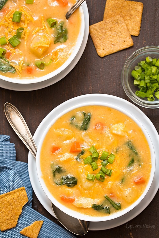 cheesy chicken and potato soup