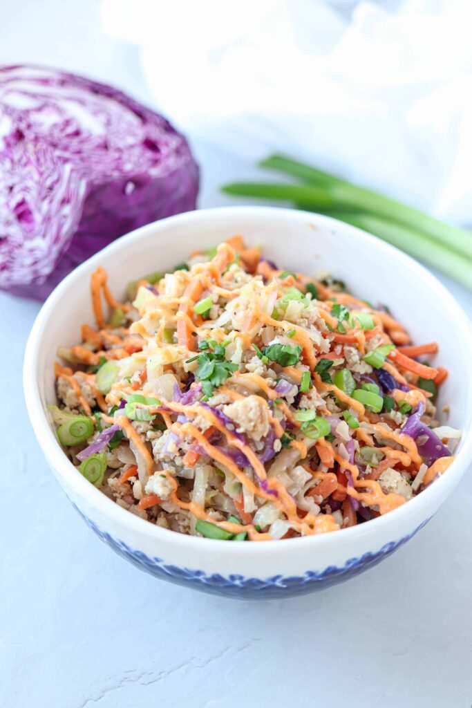 egg roll in a bowl