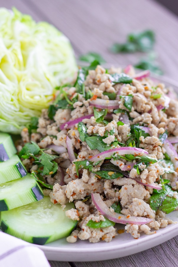 Thai ground chicken salad