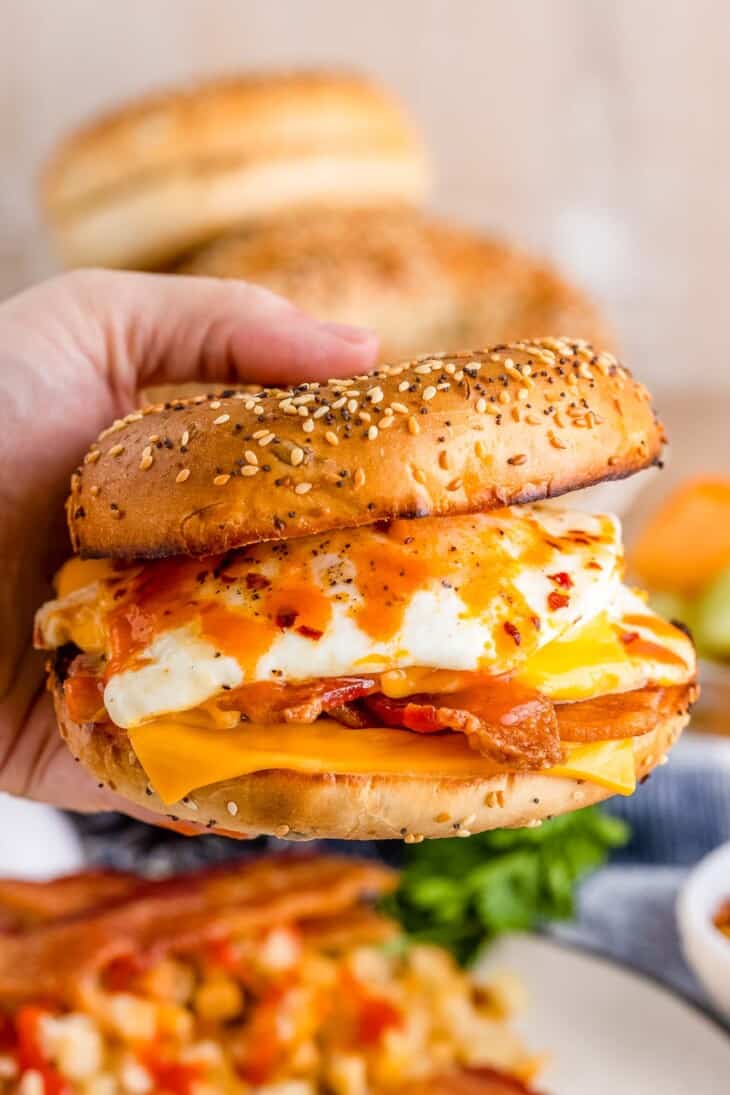 bagel breakfast sandwich