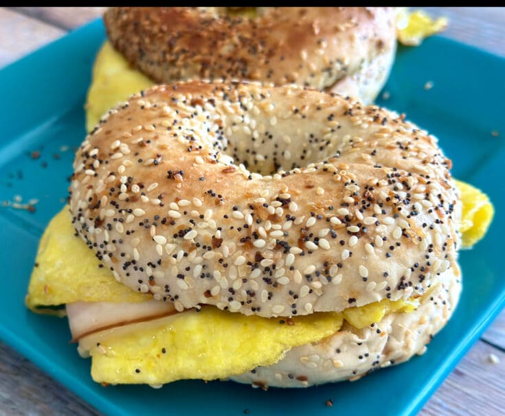 everything bagel breakfast sandwich